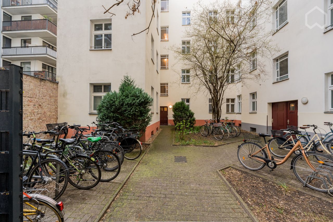 Great, spacious 2 room apartment next to Mauerpark with modern furniture