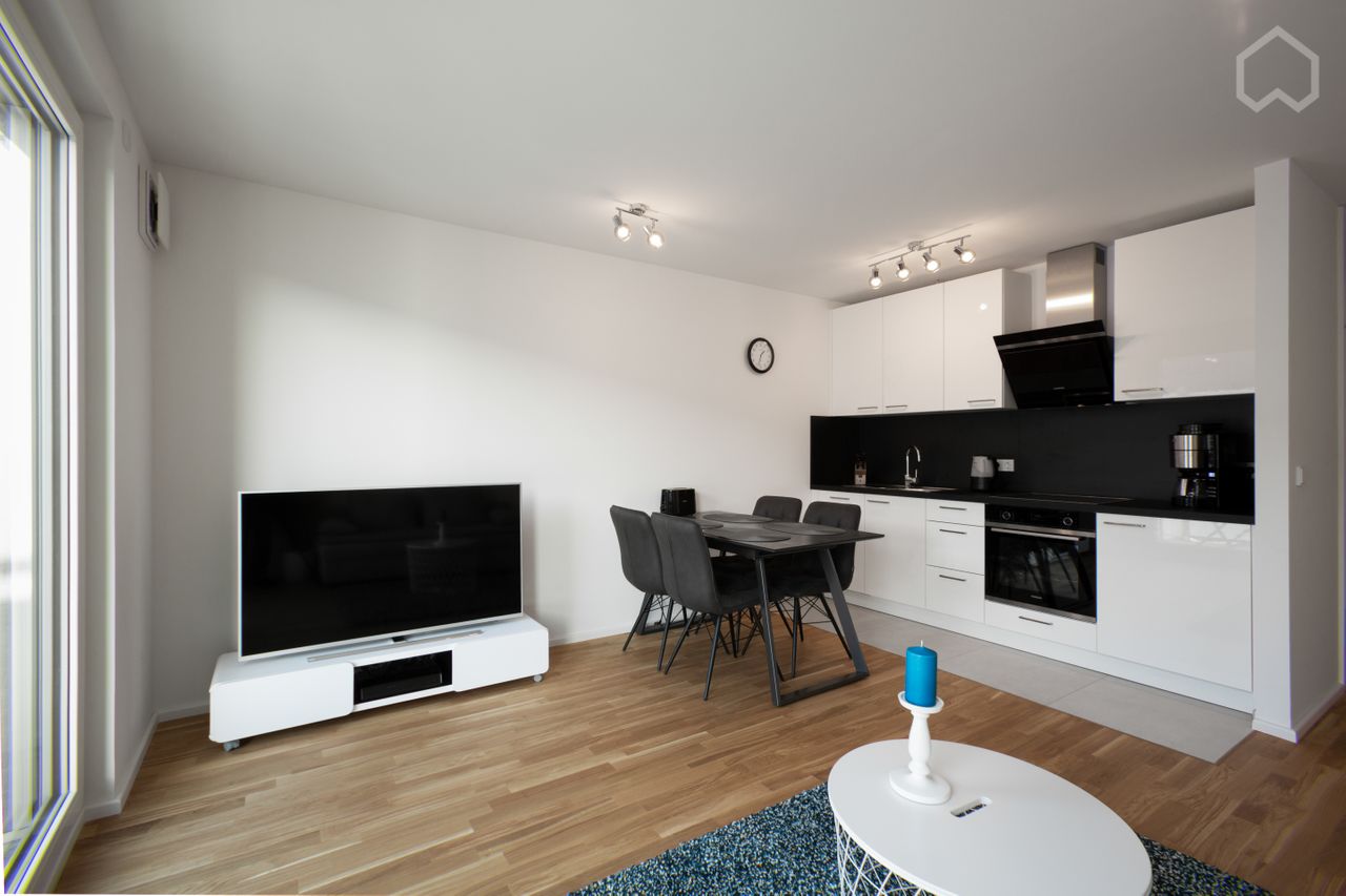 High quality furnished apartment in a new building in Bockenheim with home automation system