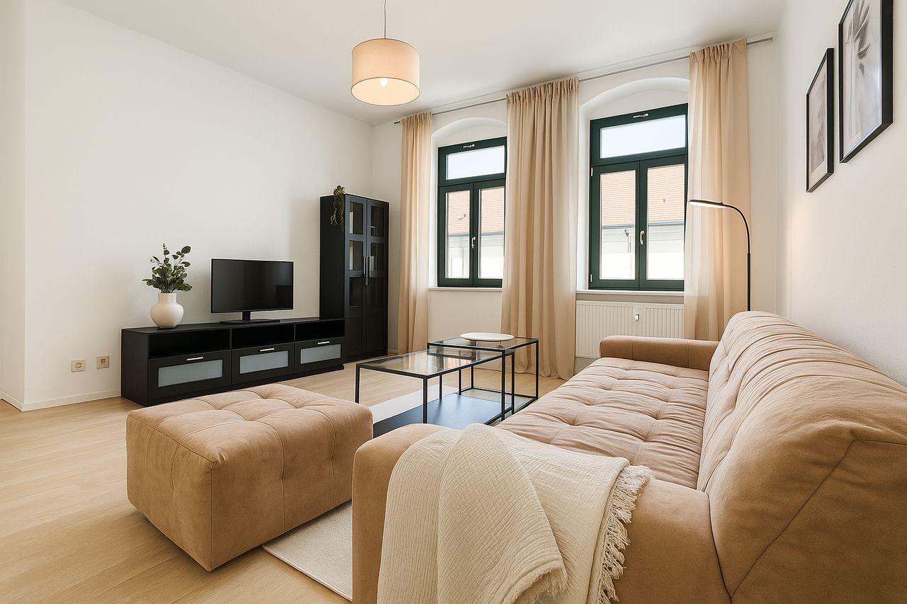 For researchers: Quiet 2-room apartment near university, fully furnished