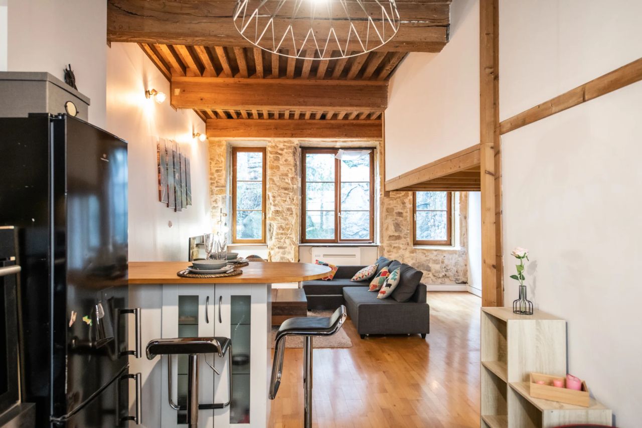 Typical Lyon apartment near the Saône river