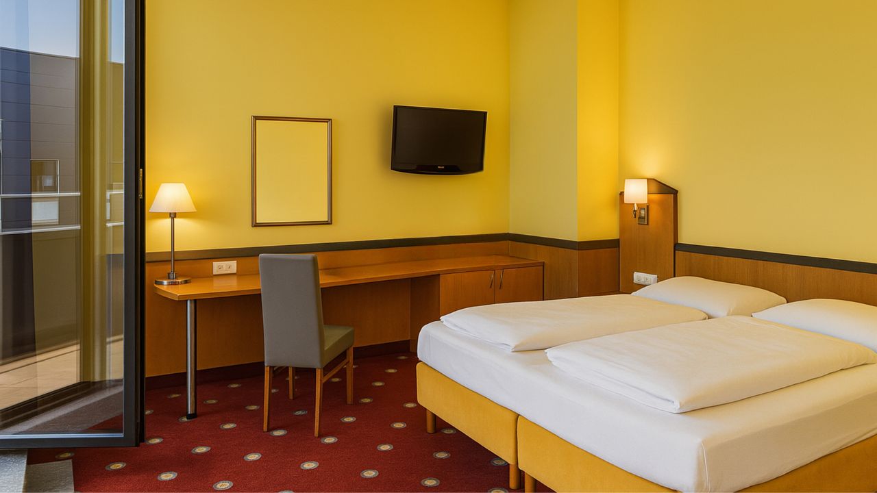Modern Studio with Kitchenette, Balcony & Air Conditioning – Ideal for Long-Term Stays in Frankfurt