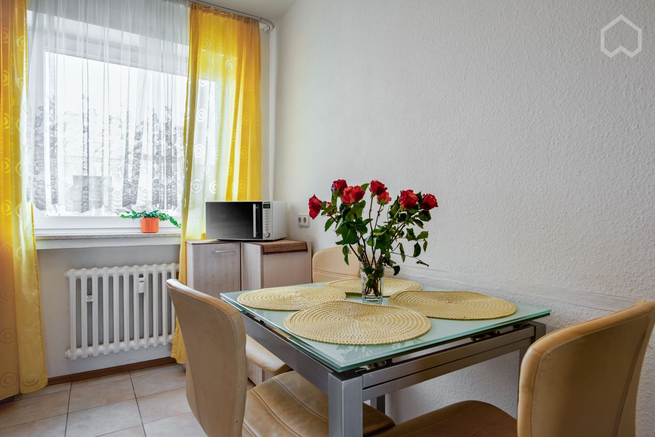 Spacious 3 room apartment with sunny Balcony close to the airport and trade fair