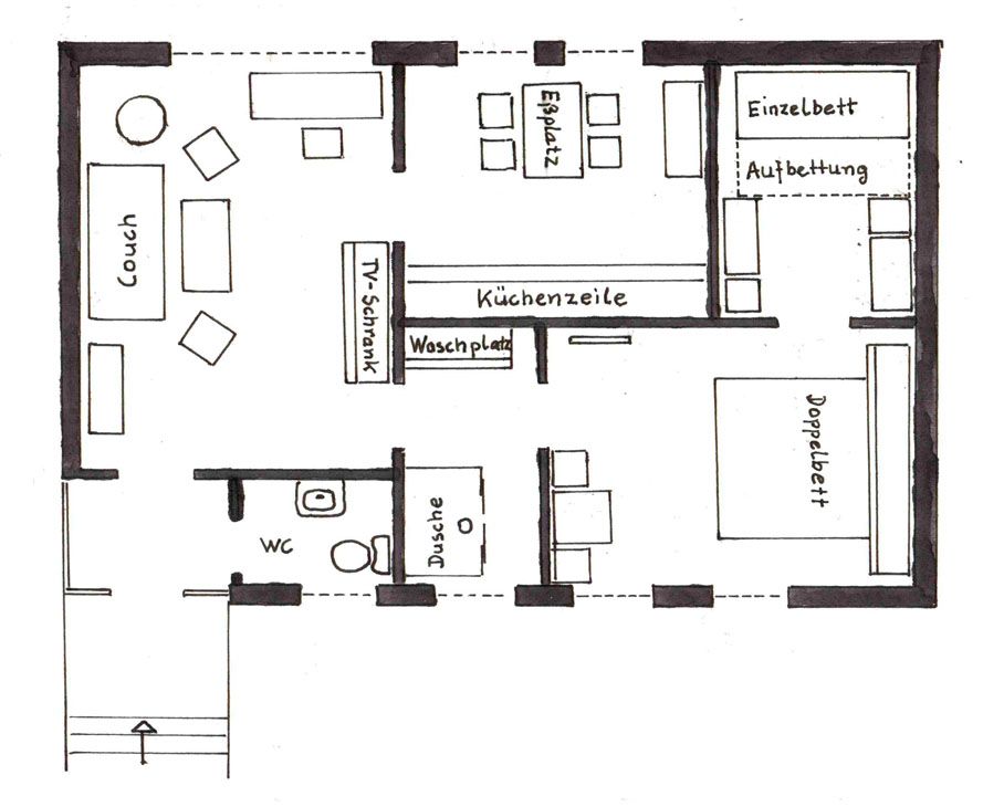 Living in the garden. Quiet furnished apartment in Rostock