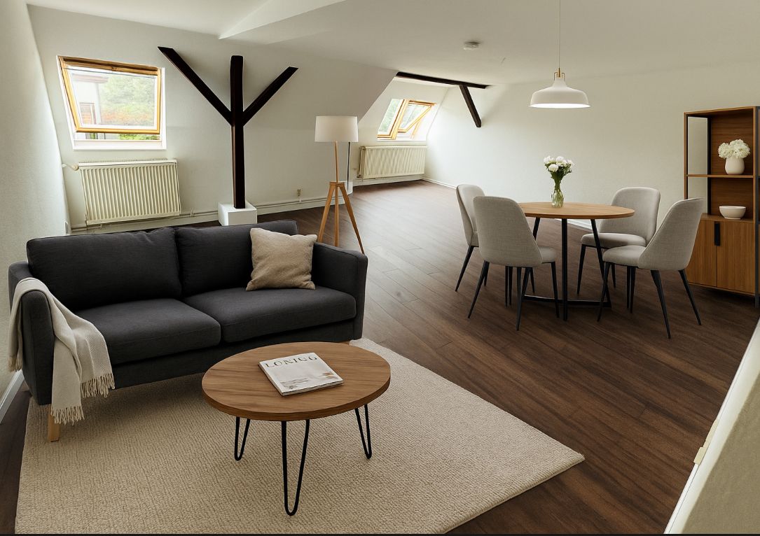Charming 3-Room Apartment with Balcony, Fitted Kitchen & Shared Garden in Stadtfeld Ost