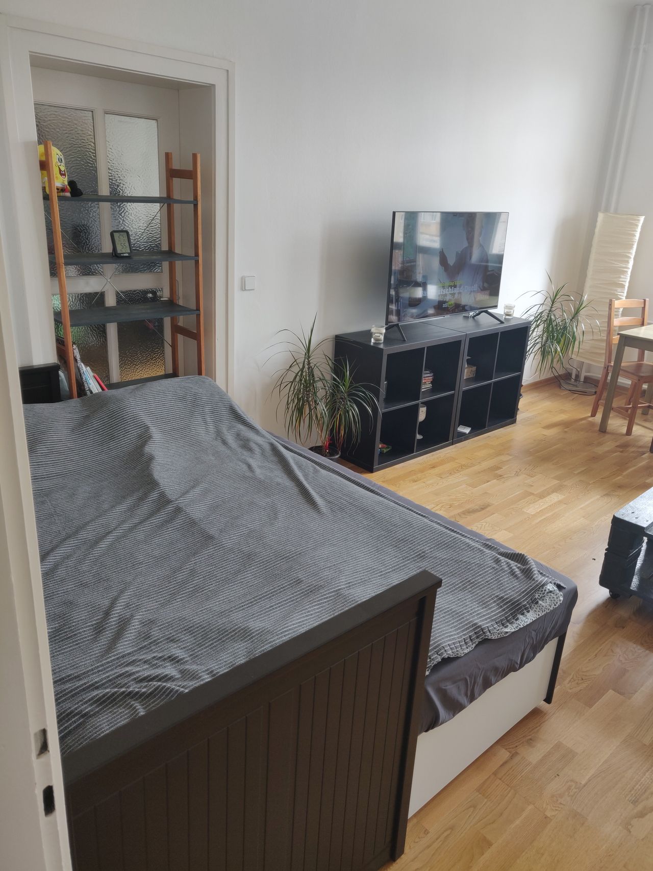 Spacious modern home in Friedrichshain: Bedroom + Livingroom with Daybed and Sleep Sofa + Balcony + Kitchen + Bathroom (Shared Flat)