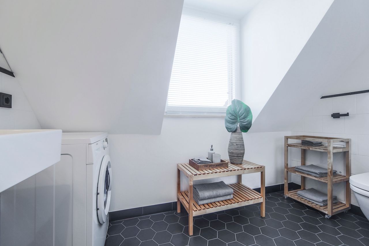 Above the roofs. Modern attic apartment in the zoo district