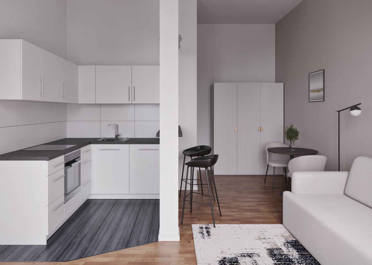Thoughtfully designed: Stylish 1-bedroom apartment with balcony