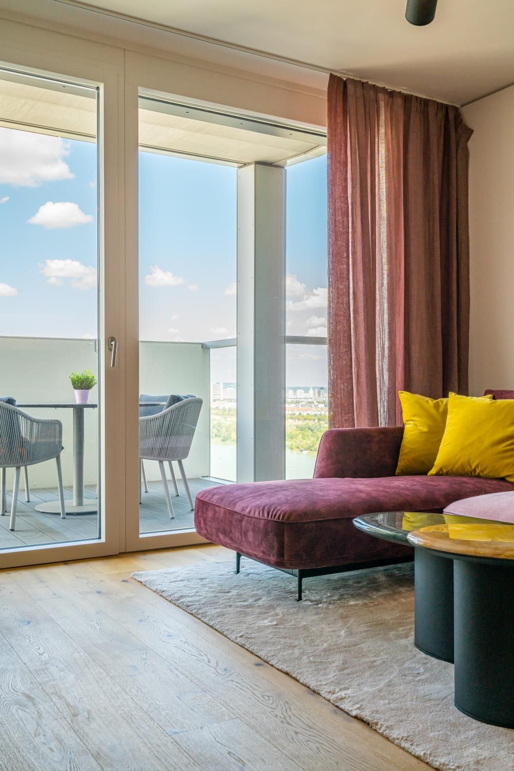 Remarkable luxury apartment with unparalleled view over Vienna from the giant balcony and fitness club access