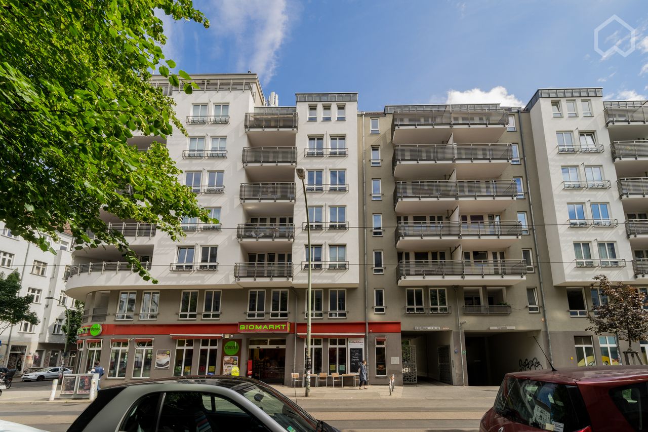 Charming Designer Flat with Terrace + Balcony + Parking + Lift -- Right at Boxhagener Platz
