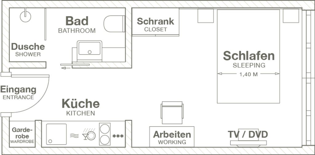 Serviced Apartment in Frankfurt am Main, Europaviertel