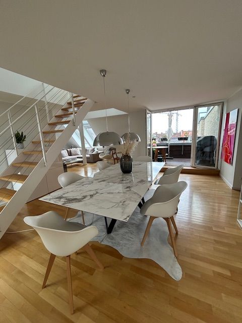 Designer penthouse apartment with a stunning view over Munich