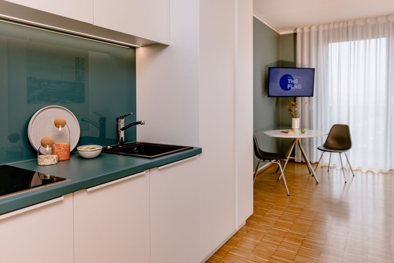 Modern Serviced Apartment at the Olympiapark with fitness studio, 9 min to the main train station