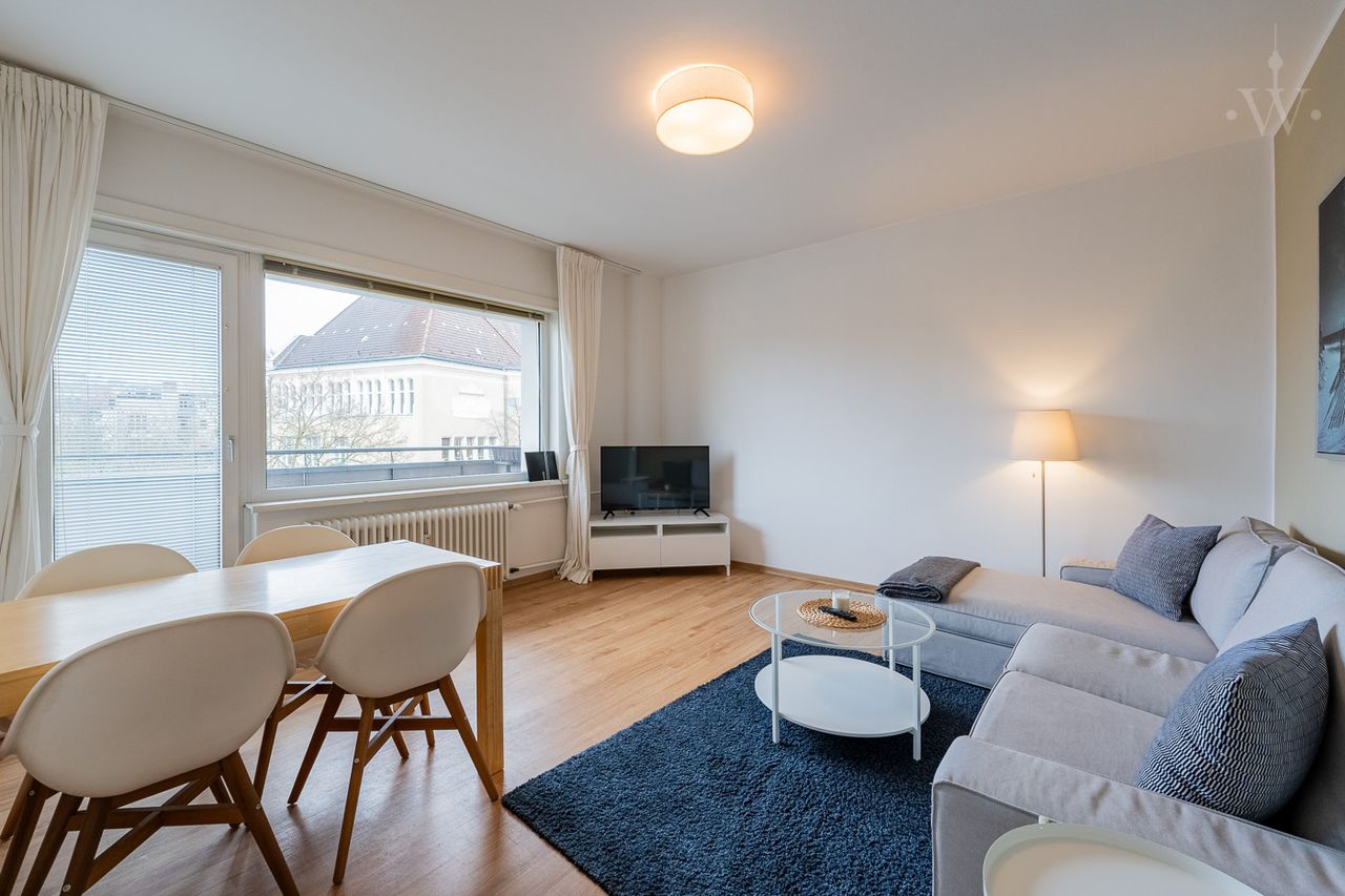 Cozy 3-room apartment with balcony - fully furnished in Scandinavian style
