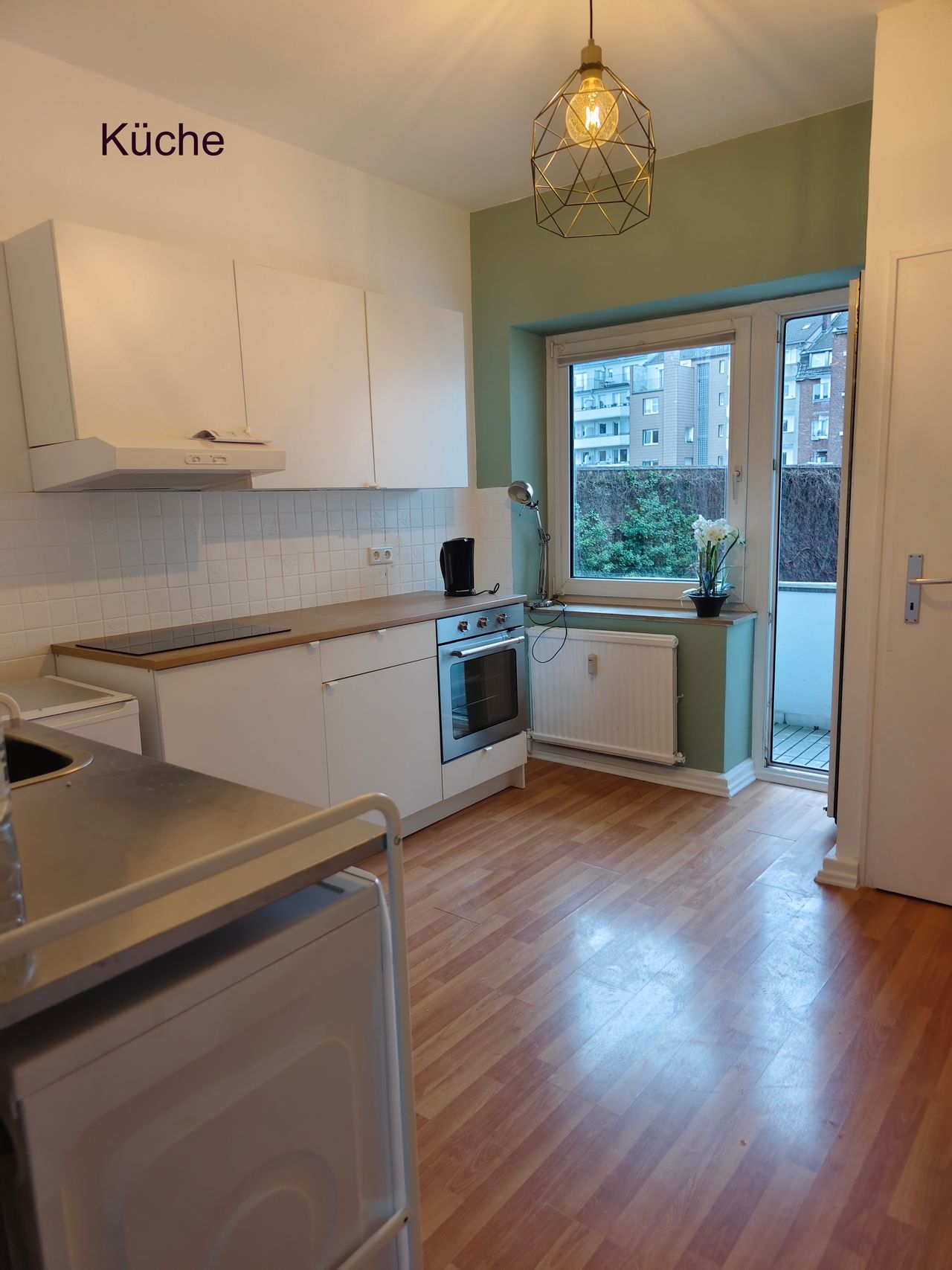 Single apartment with kitchen and two balconies