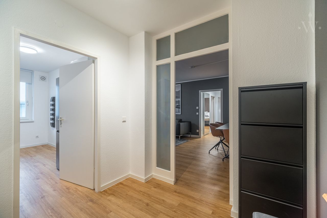 Exklusive 3-Zimmer-Wohnung - möbliertes Apartment in ruhiger Hinterhoflage