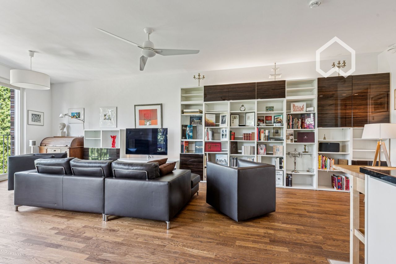 Exclusive, Fully Furnished Designer Apartment with Balcony in Prime Location