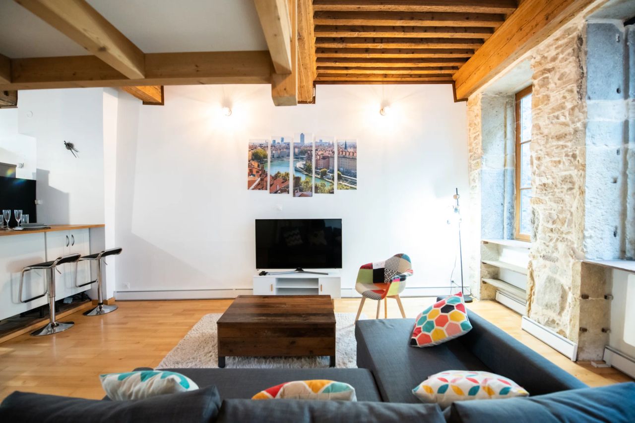 Typical Lyon apartment near the Saône river