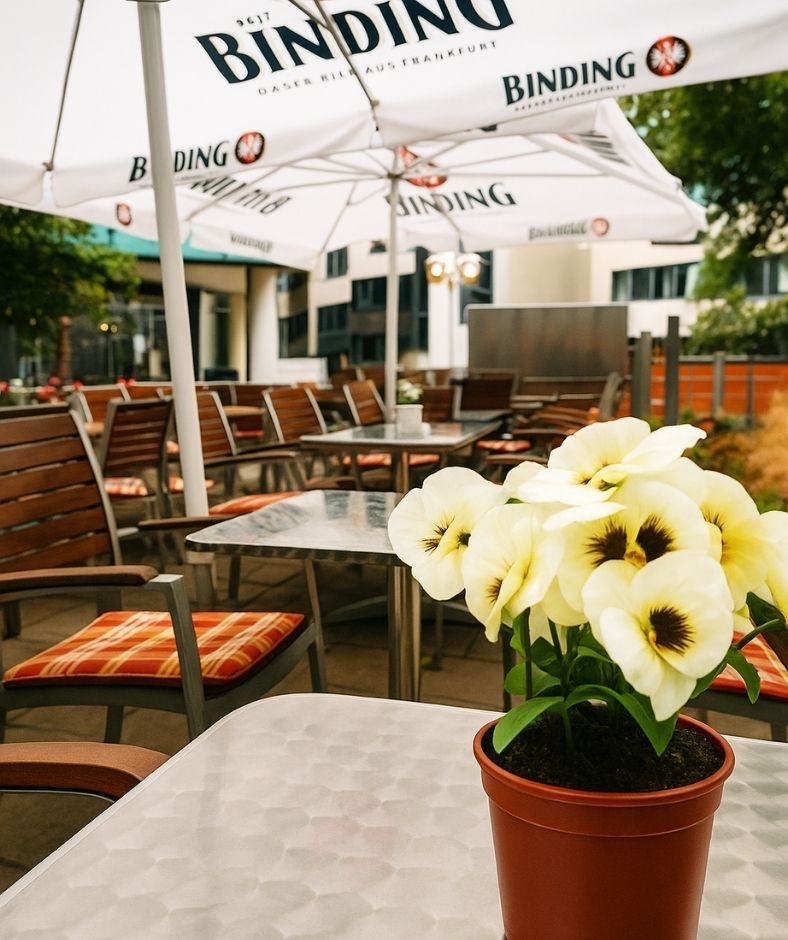 Modern Studio with Kitchenette, Balcony & Air Conditioning – Ideal for Long-Term Stays in Frankfurt
