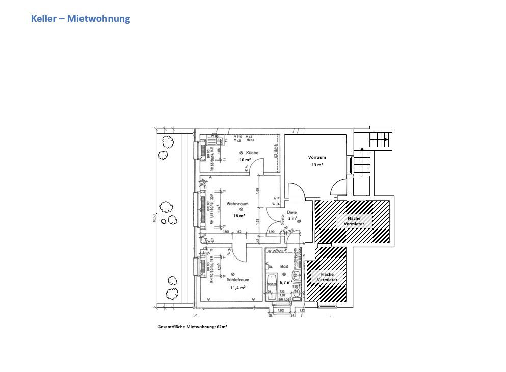 Sandweg-Souterrain - fully furnished apartment, recently renovated