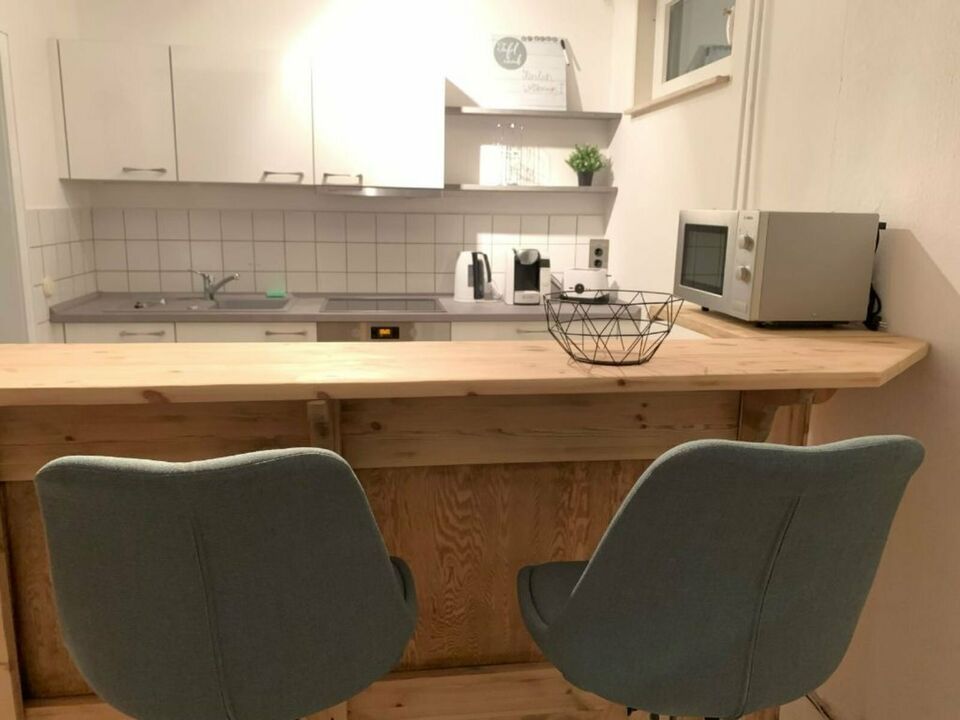 Near BionTech, University Hospital + KKM: Modernly furnished apartment with garden and sauna