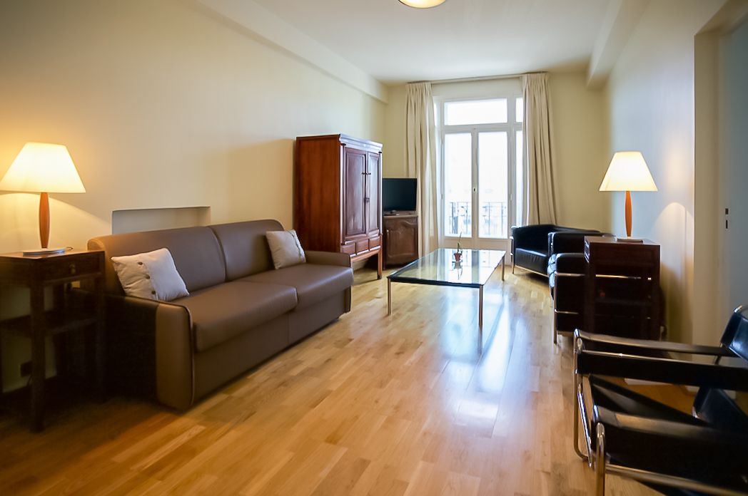 elegant 2-bedroom apartment spans 72 sqm, offering ample space and comfort for your stay