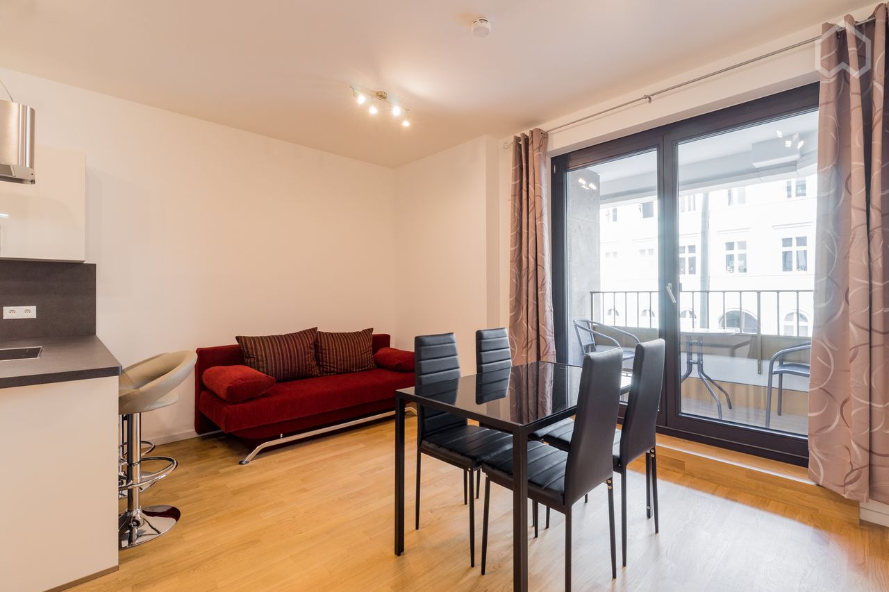 Stylish newly built apartment in the heart of Berlin-Mitte with balcony and great connection