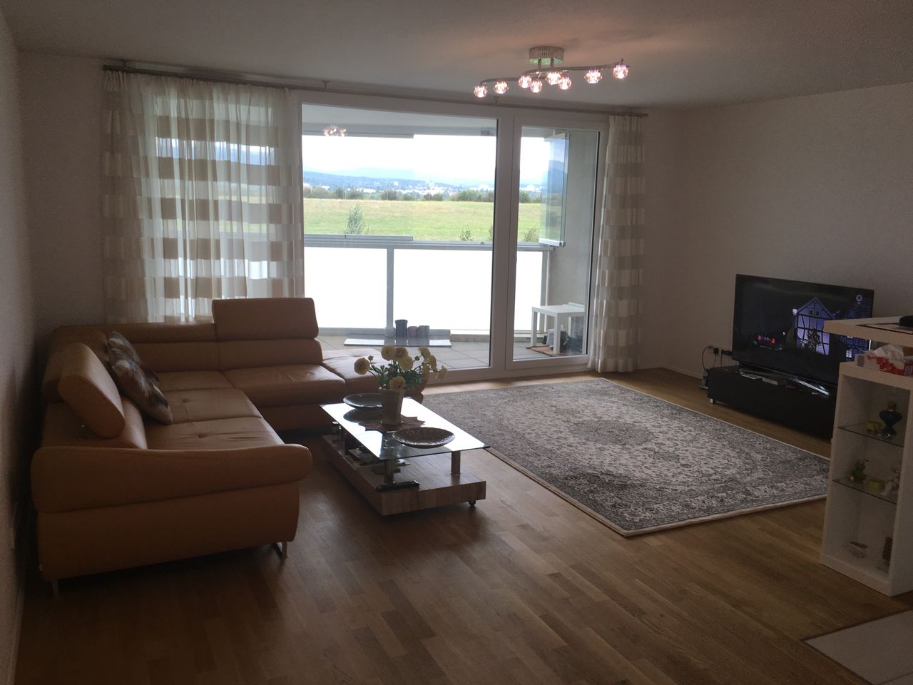 Luxury Furnished 3-Bedroom apartment with guest bathroom and large loggia with Taunus and park views in Frankfurt.