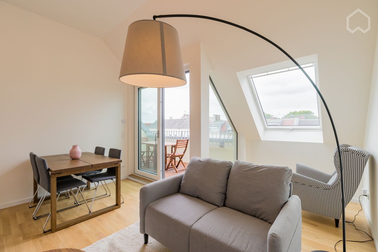 New attic with two terraces in Neukölln