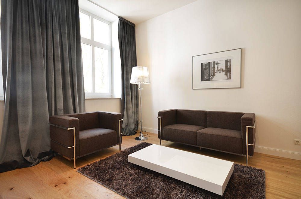 Comfortable, fully equipped serviced apartment with 1 bedroom in Frankfurt near Nizza Park