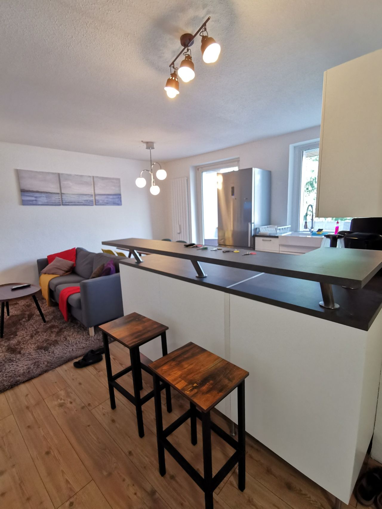 4-room newly and fully furnished apartment near Central Station with large balcony, 90-square meter in Wuppertal City Center