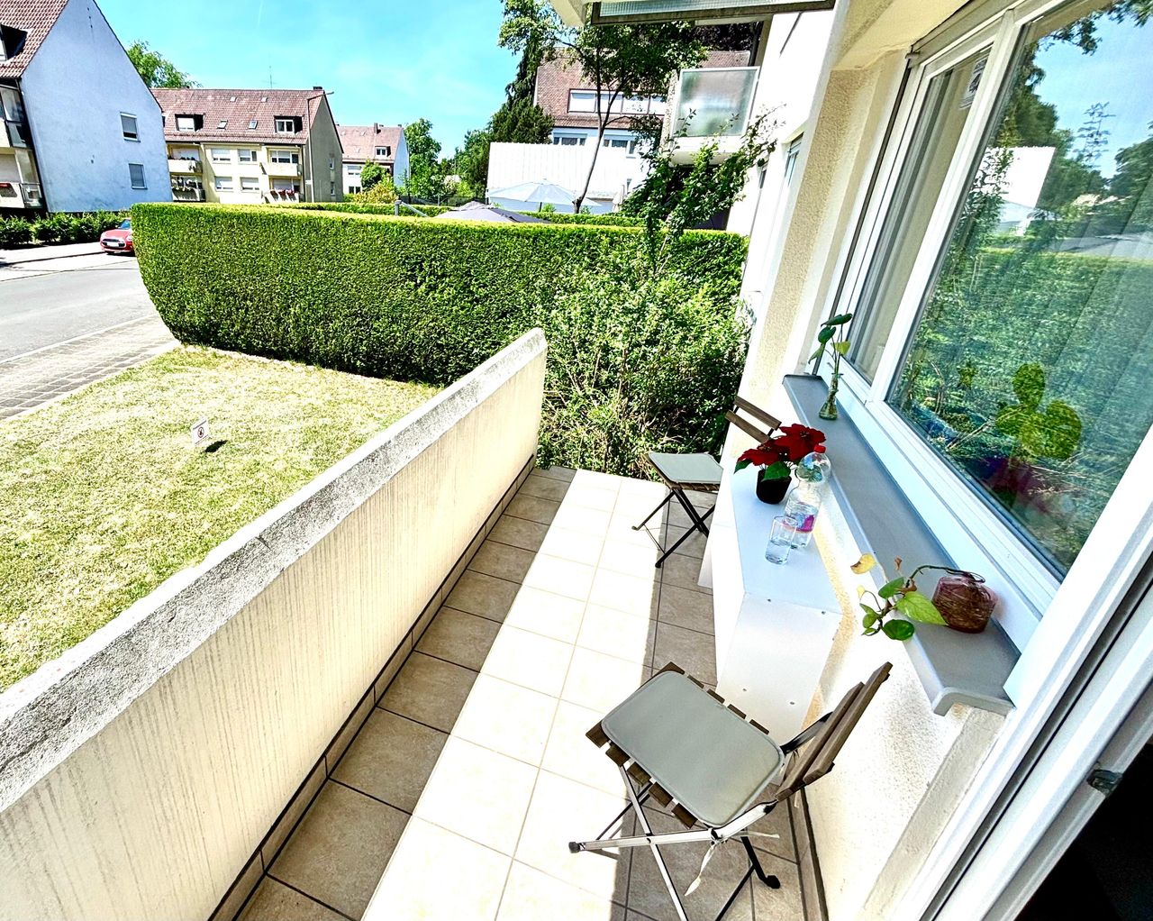 Furnished 3-room apartment with balcony and garden in Nuremberg