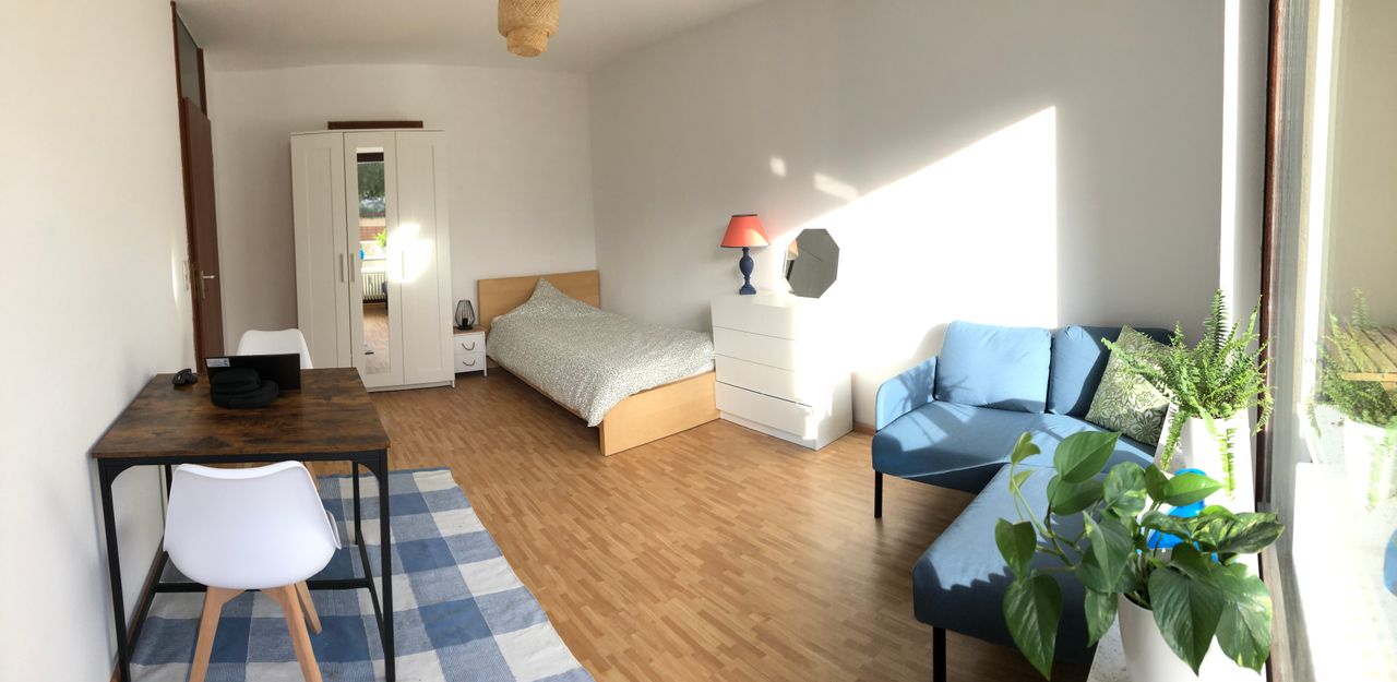 2-Room Flat +Wifi(250Mbit)+furniture+terrace+washing machine+dishwasher+kitchen equipment+(underground parking space)