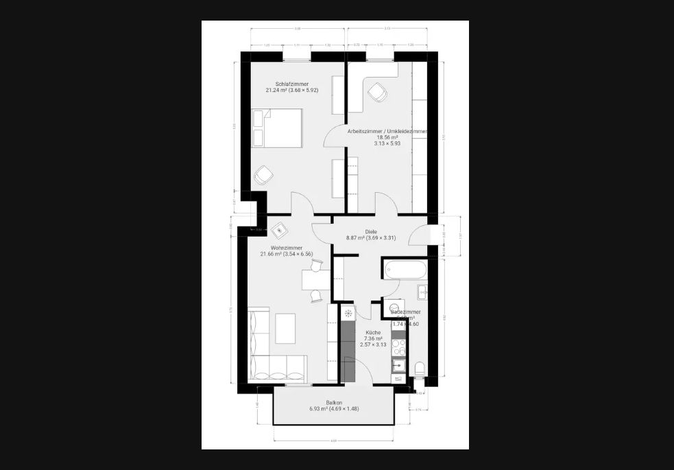 Furnished (!) 3 room apartment in Munich Haidhausen