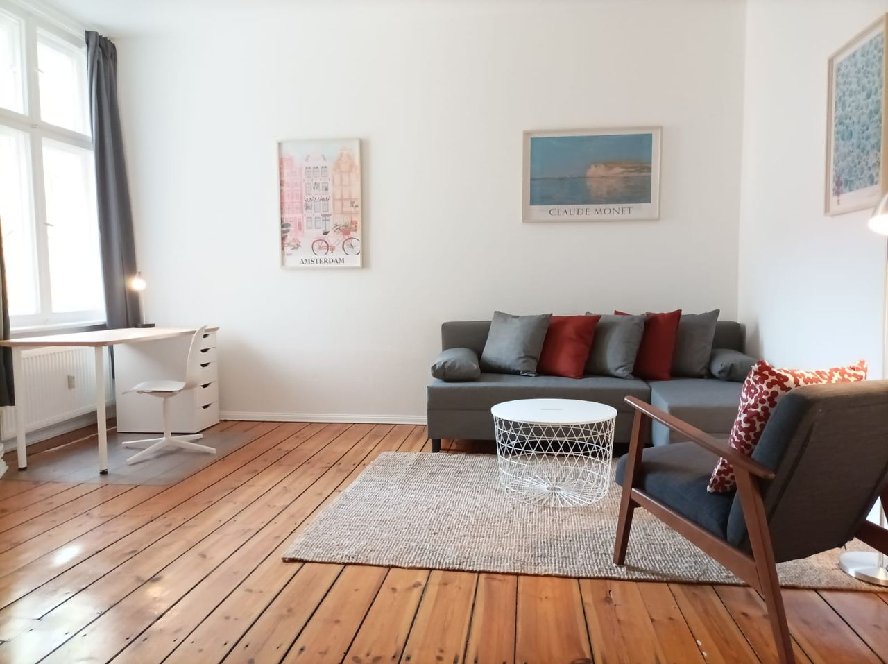 Spacious one bedroom apartment top location in Wedding (Seestrasse U6)