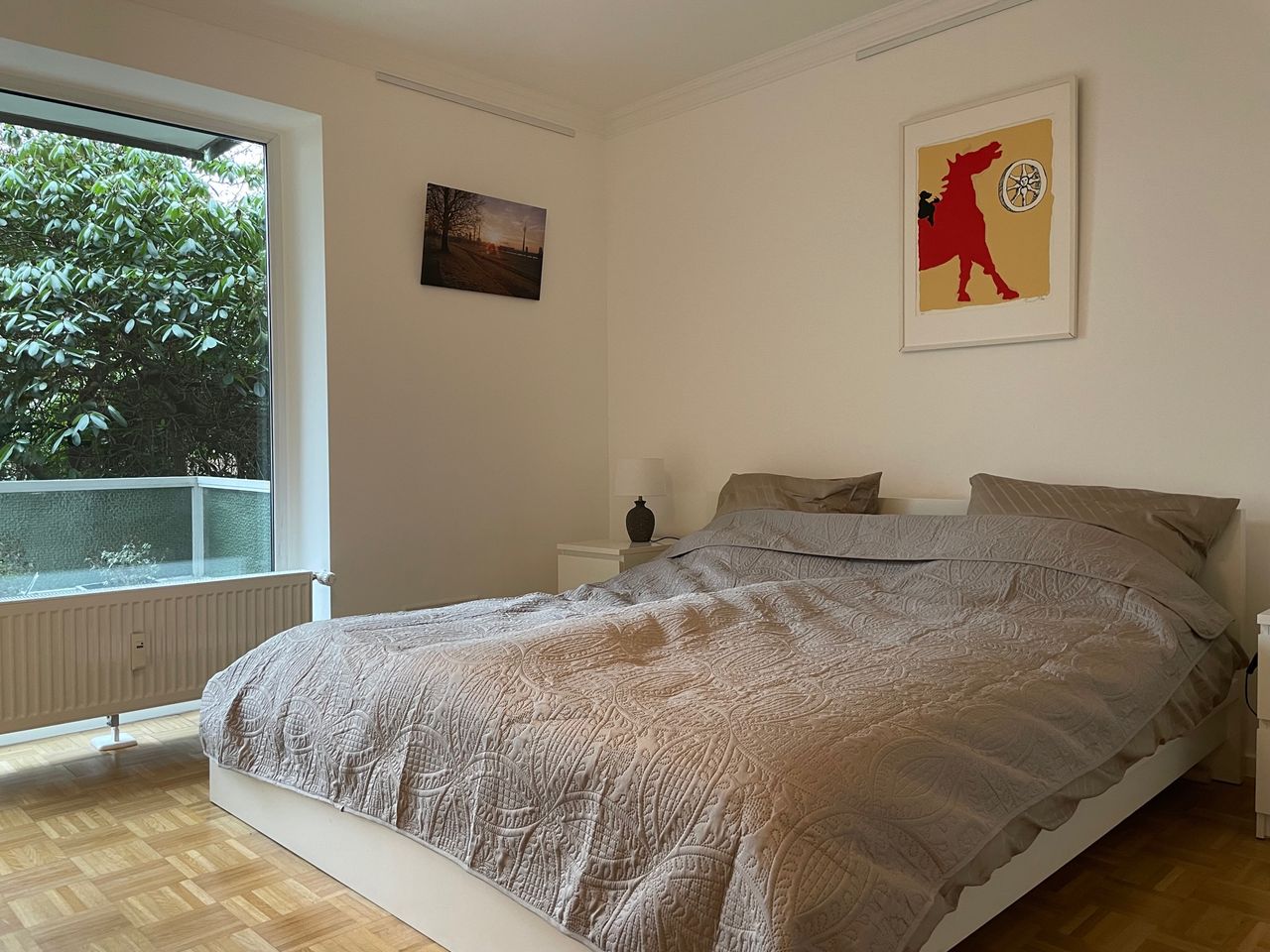 Düsseldorf-Zoo: chic and stylish ground floor apartment, 2 rooms with balcony, 2021 renovated, quiet but still central