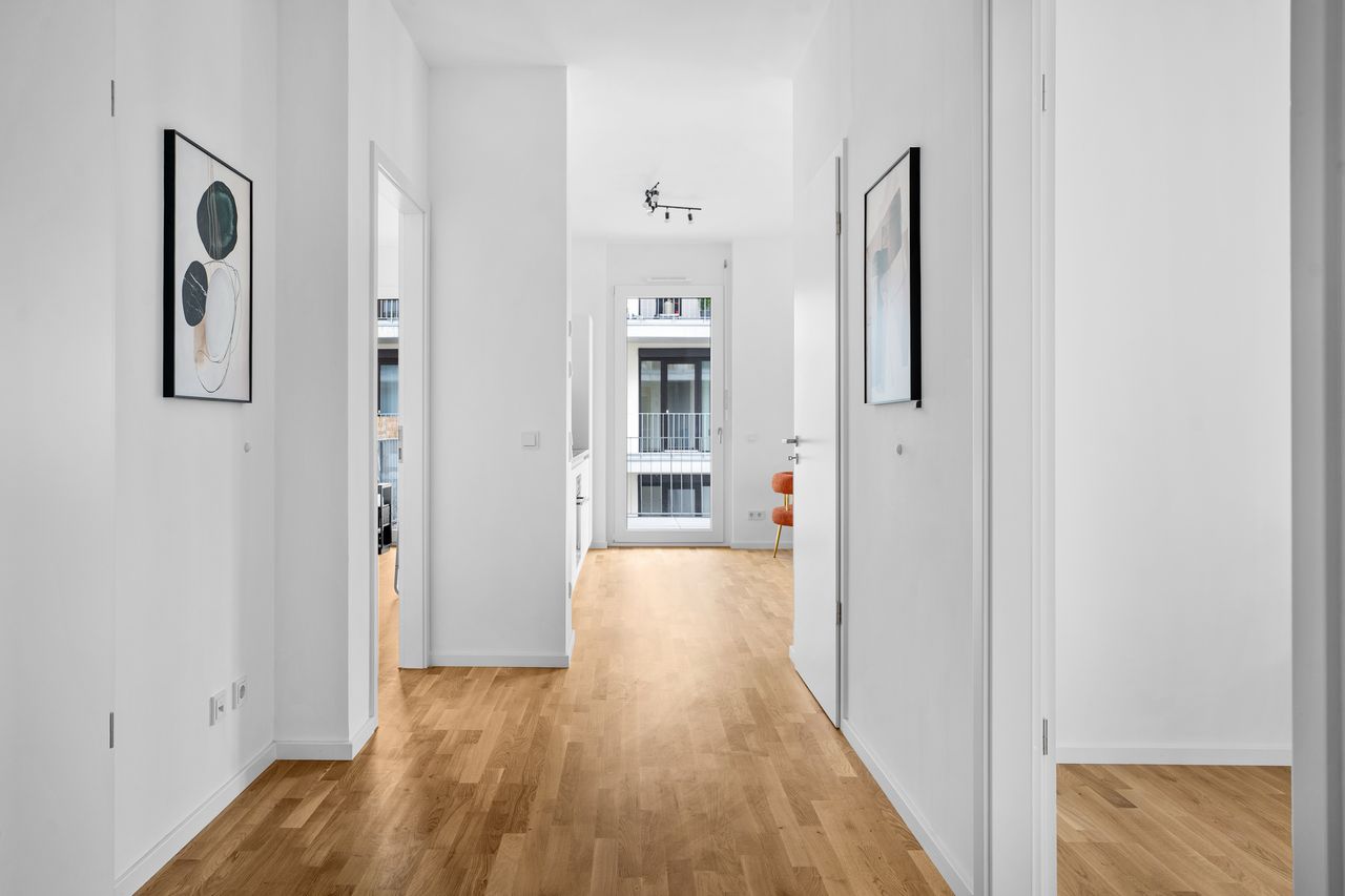 EXQUIS Luxus 2BR Apartment FRITZ I Balcony I next to Mercedes I Stuttgart I Kitchen I Home Office