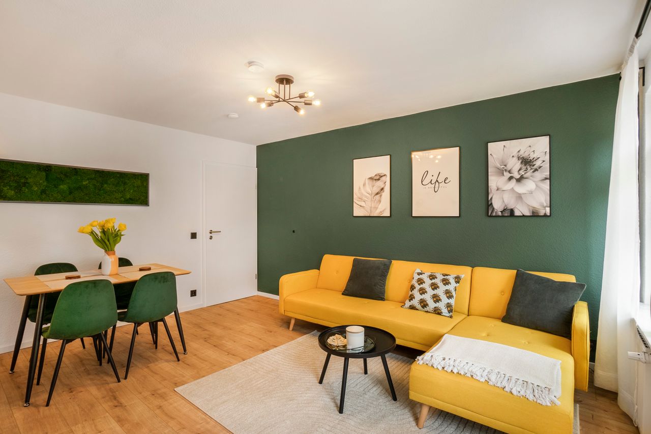 Chic & Comfortable: Furnished 2-Room Oasis
