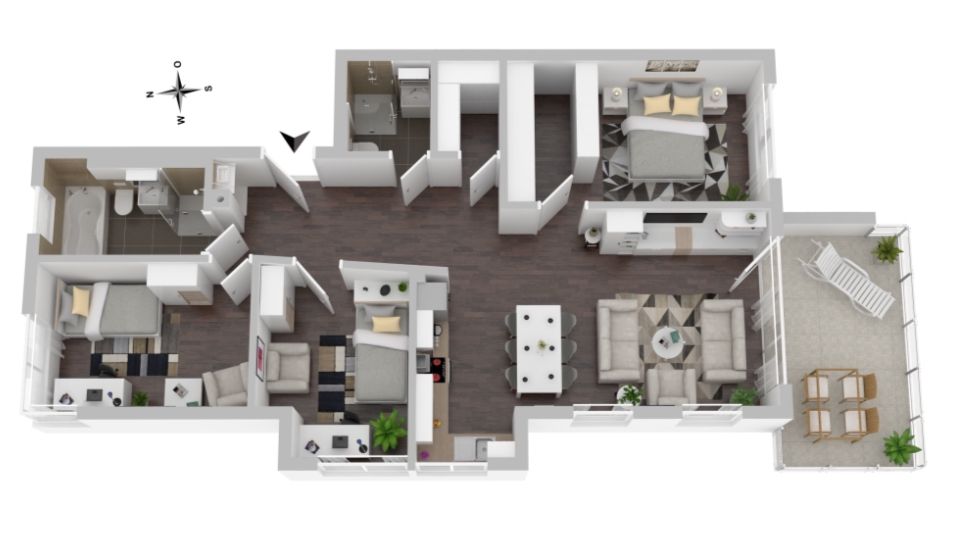 Wonderful 4,5 room apartment for 12 months