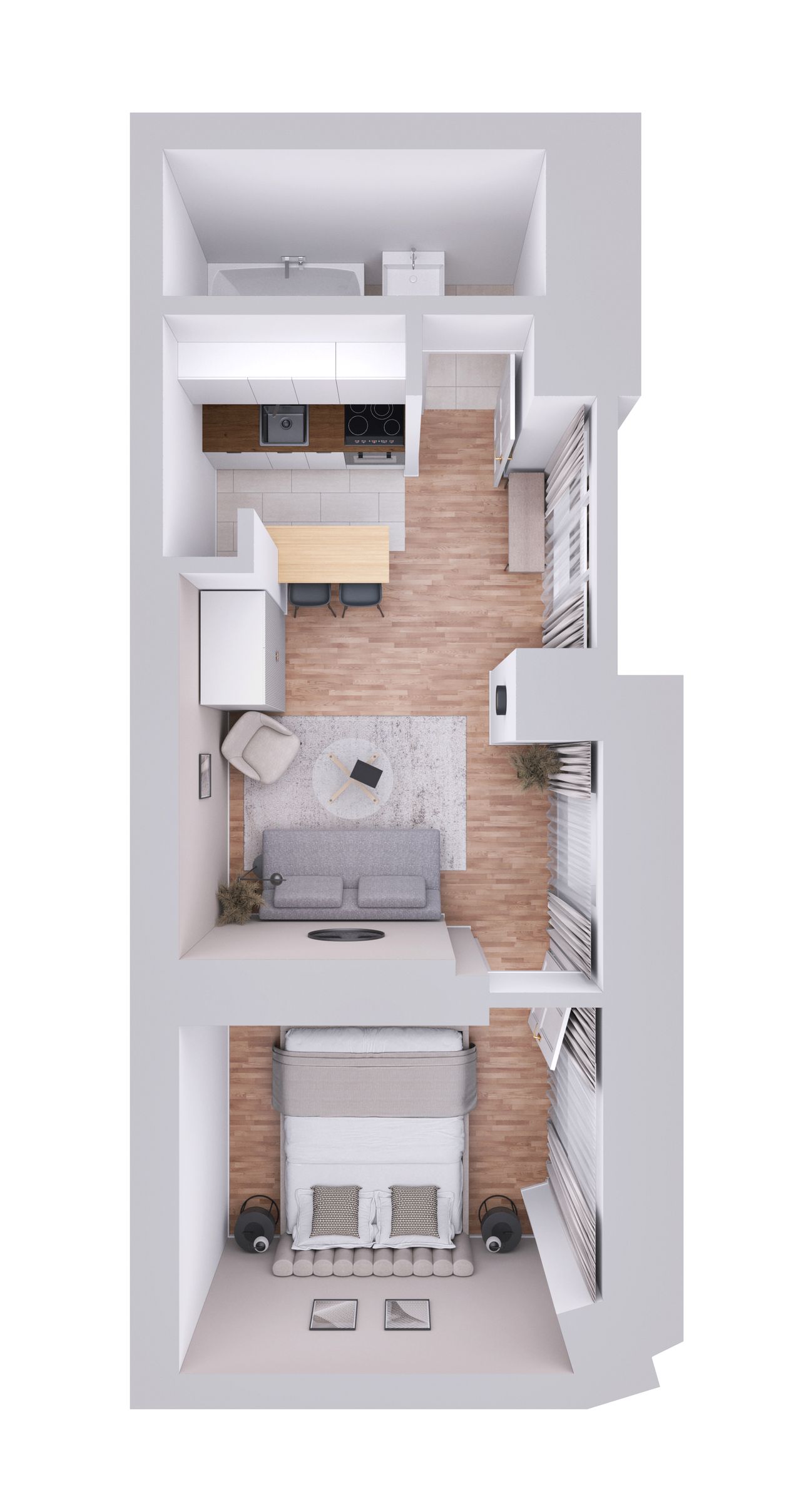 Compact Luxury in a  modern 1-Bedroom apartment