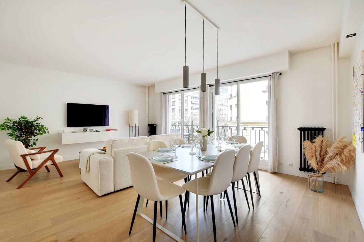 Modern Parisian Apartment with Balcony