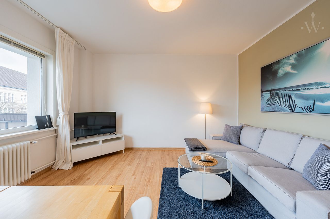 Cozy 3-room apartment with balcony - fully furnished in Scandinavian style