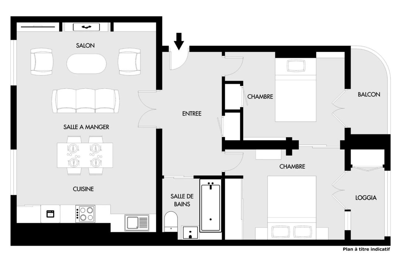 Charming flat - Two separate bedrooms - Access to the Eiffel Tower via the riverside of the Seine