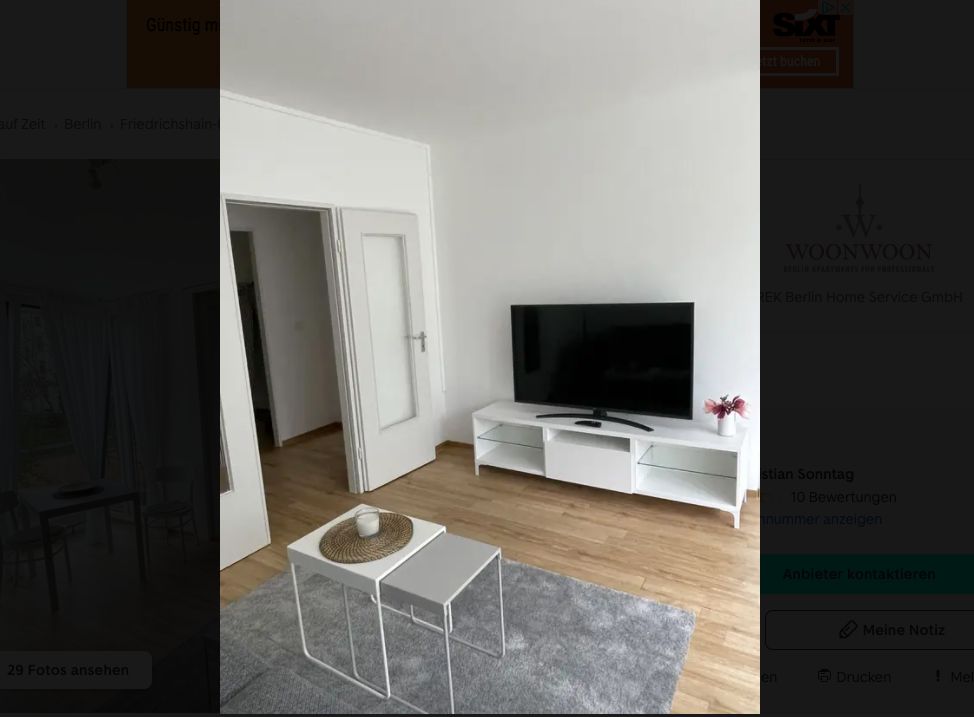 Bright, fashionable flat located in Kreuzberg