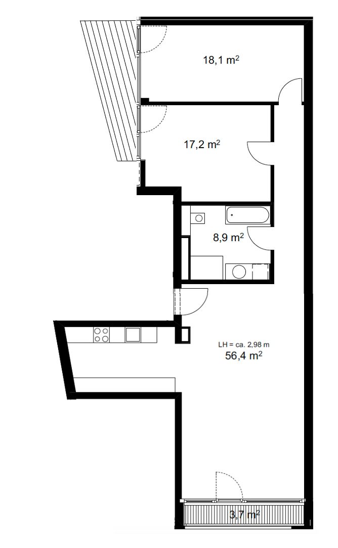 Luxurious 3 room apartment in Kreuzkölln