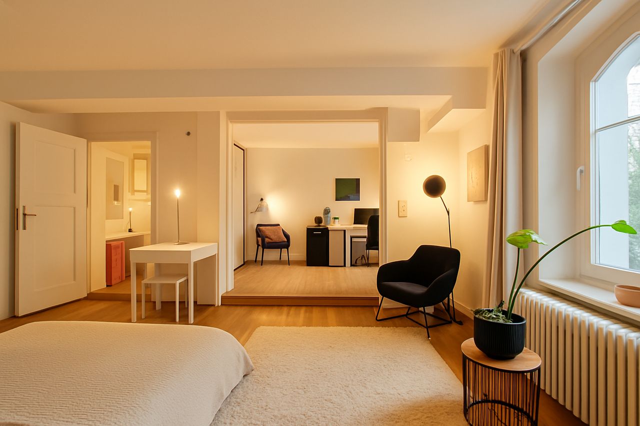 Stylish Furnished Apartment in Architect's Home in quaint New Westend (min. 1 month)-lovely suite in excellent location
