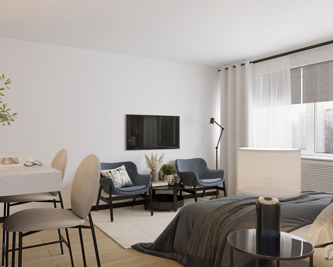 Modern designed studio apartment in Berlin Charlottenburg