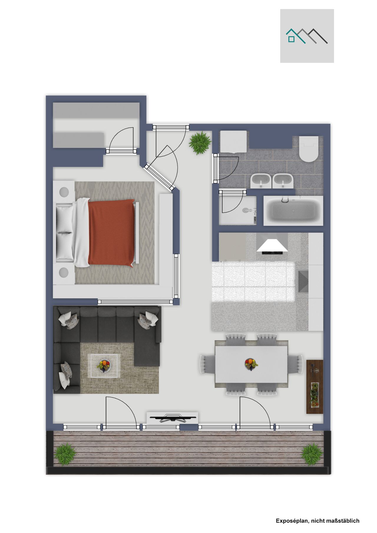 High-quality furnished apartment including Wi-Fi/MagentaTV, parquet flooring, balcony, and underground parking space.