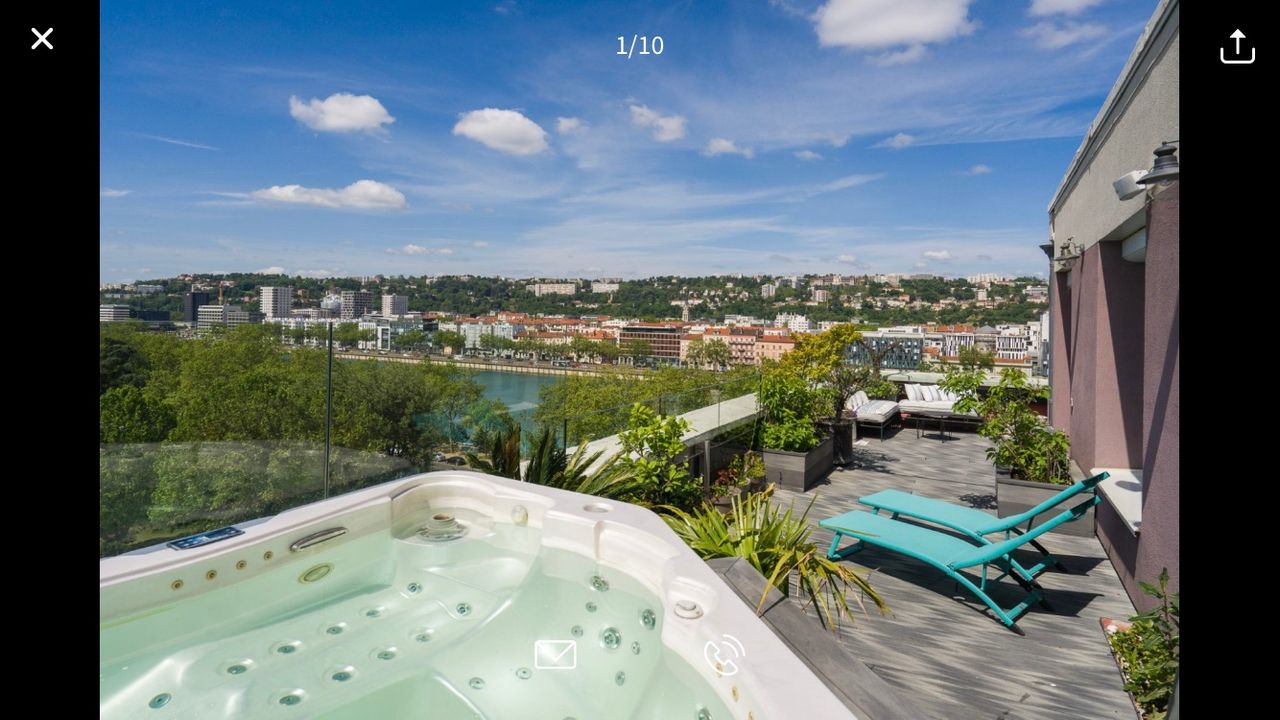 Large terrace apartment panoramic view and spa