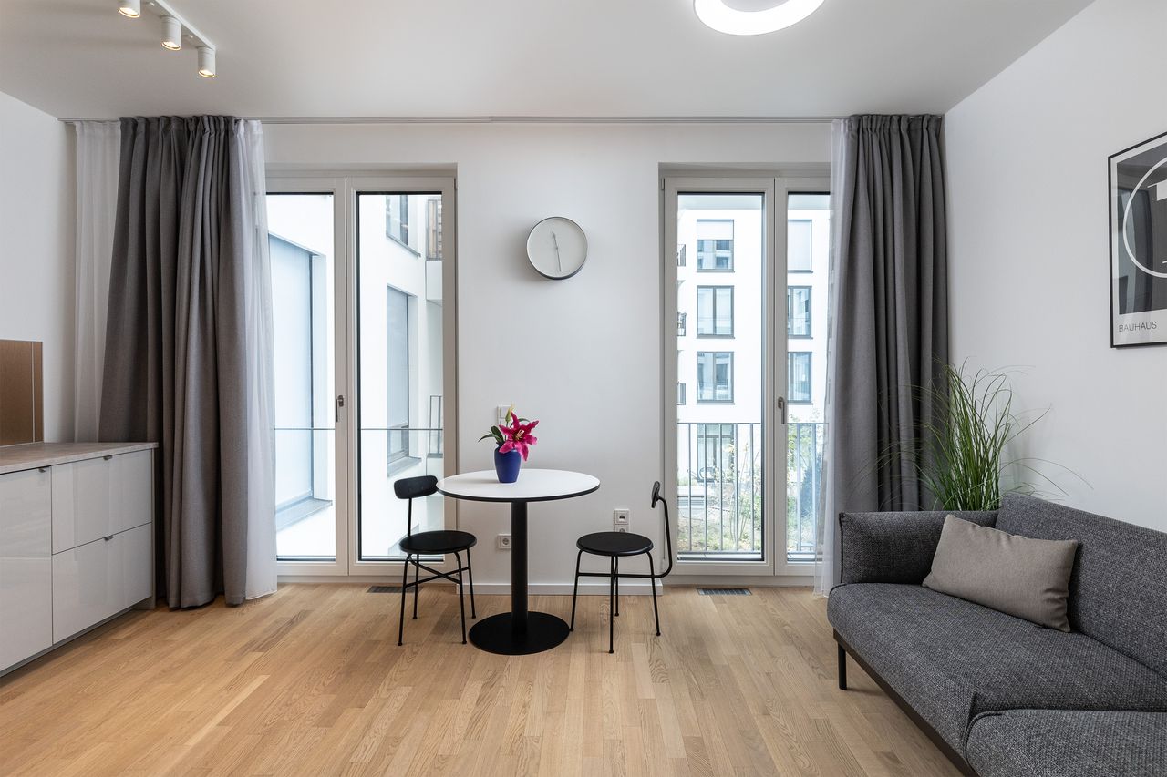 Downtown exlusive studio with consierge in a brand new living complex by Mercedes Benz Platz