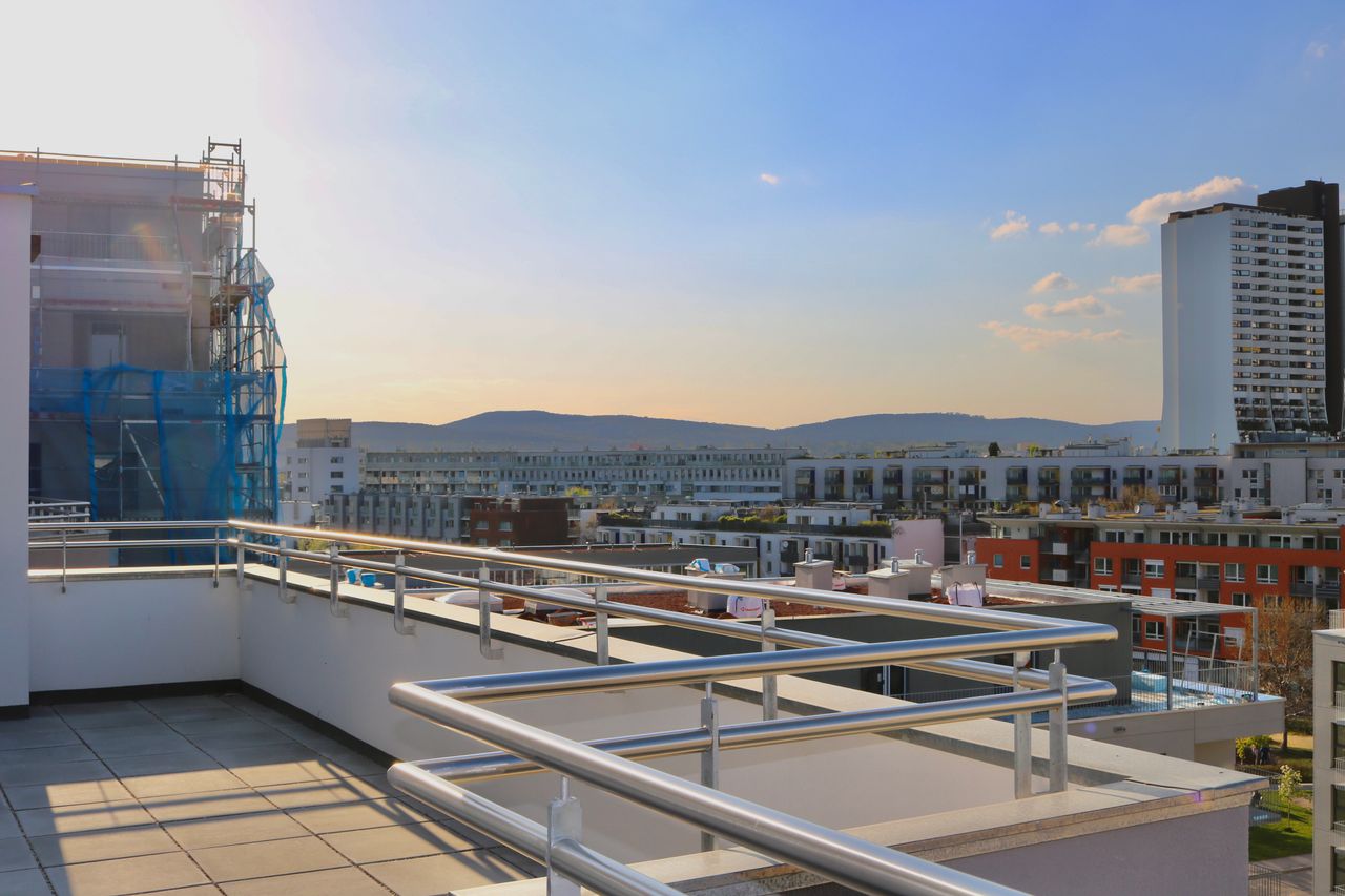 Sunlit Penthouse with Spacious Balcony and Private Garage